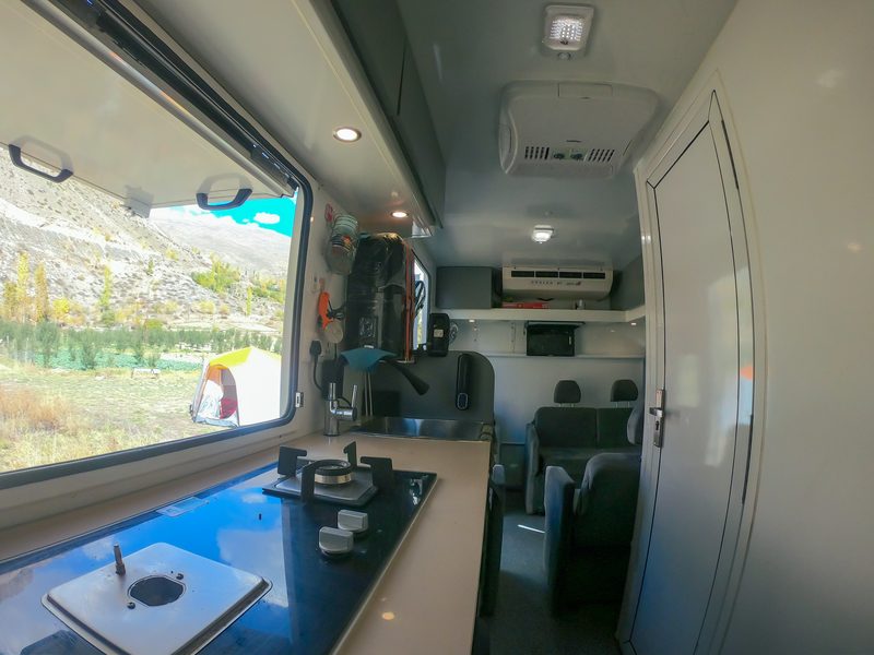 The Explorer caravan lounge interior